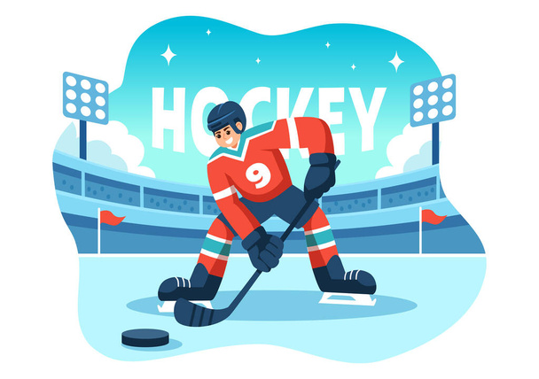 stock-vector-ice-hockey-player-sport-vector-illustration-featuring-helmet-stick-puck